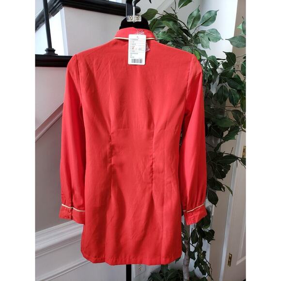 Cooperative Solid 100% Polyester Collared Long Sleeve Button Down Shirt XS - Picture 7 of 14